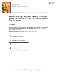 Re-Embroidering the Bayeux Tapestry in Film and Media: the Flip Side of History in Opening and End Title Sequences
