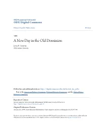 A New Day in the Old Dominion James R