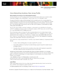 Cisco Networking Academy: New Jersey Profile