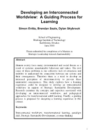 Developing an Interconnected Worldview: a Guiding Process for Learning