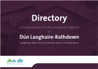 Directory of Local Studies Articles and Book Chapters in Dún Laoghaire