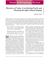 Rhetorics of Value: Constituting Worth and Meaning Through Cultural Display
