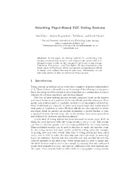 Attacking Paper-Based E2E Voting Systems