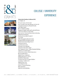 College / University Experience