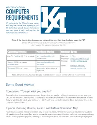 Computer Requirements (Kenzie Academy)