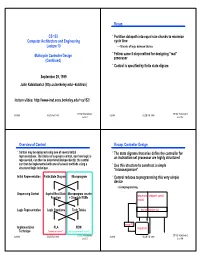 CS 152 Computer Architecture and Engineering Lecture 10 Multicycle Controller Design