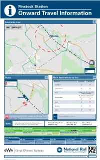 Finstock Station I Onward Travel Information Local Area Map