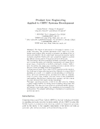 Product Line Engineering Applied to CBTC Systems Development