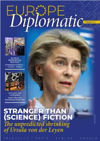 STRANGER THAN (SCIENCE) FICTION the Unpredicted Shrinking 2021 April of Ursula Von Der Leyen E