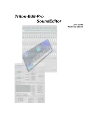 Triton-Editopro Tutorial