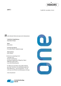 UNIT 2 English for Secondary Schools