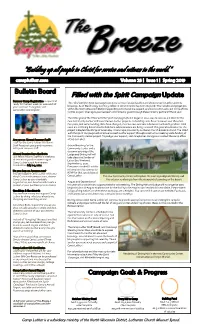 Building up All People in Christ for Service and Witness in the World.” Campluther.Com Volume 25 | Issue 1 | Spring 2019
