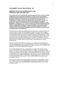 ** DRAFT** DESERT LOCUST BULLETIN No