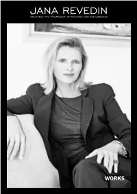 JANA REVEDIN Architect Phd Professor of Architecture and Urbanism