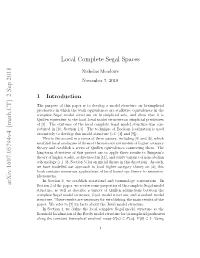 Local Complete Segal Spaces Arxiv:1607.05794V4 [Math.CT] 2 Sep 2018