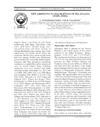 New Additions to Macrofungi of Telangana State, India