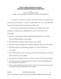 SOCIAL WORK and SOCIAL JUSTICE: the CHALLENGE of POLITICAL PLURALISM by Michael B. Friedman, LMSW Adjunct Associate Professor
