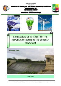 Expression of Interest of the Republic of Benin in the Cif/Srep Program I