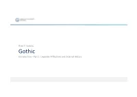 Gothic Introduction – Part 1: Linguistic Affiliations and External History Roadmap