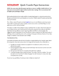 Rixcandoit Quick Transfer Paper Instructions