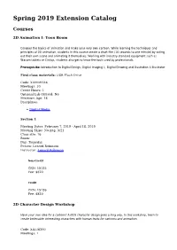 Spring 2019 Extension Catalog