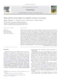 Target-Specific Contrast Agents for Magnetic Resonance Microscopy