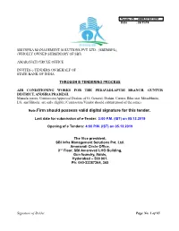 TENDER DOCUMENT AC Pedavadlapudi