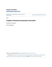 Towards a Practical Communication Intervention