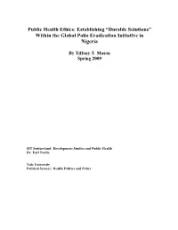 Within the Global Polio Eradication Initiative in Nigeria
