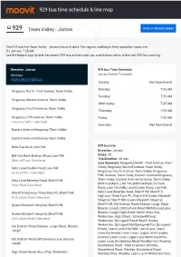 929 Bus Time Schedule & Line Route