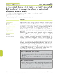A Randomized, Doubleblind, Placebo and Activecontrolled, Halfhead