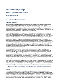 AECC University College Access and Participation Plan 2020-21 to 2024-25