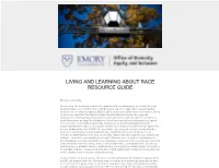 Living and Learning About Race Resource Guide