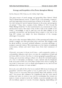Strategy and Geopolitics of Sea Power Throughout History