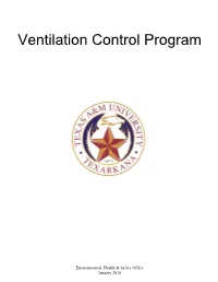 Ventilation Control Program