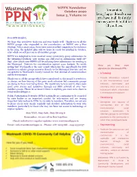 WPPN Newsletter October 2020 Issue 3, Volume 10