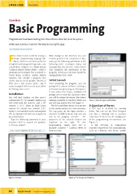 Basic Programming Programmers Have Been Looking for a Visual Basic Clone for Linux for Quite a While Now