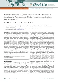 Check List Lists of Species Check List 12(1): 1833, 24 January 2016 Doi: ISSN 1809-127X © 2016 Check List and Authors