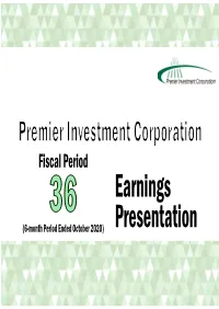 Earnings Presentation