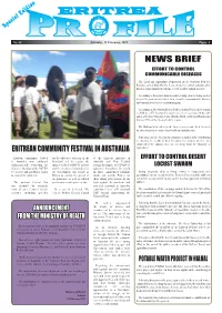 Eritrea Profile 13 February 2021