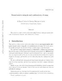 Formal Matrix Integrals and Combinatorics of Maps