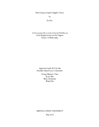 Monitoring Complex Supply Chains by Lei Liu a Dissertation Presented In