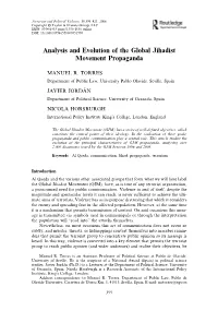 Analysis and Evolution of the Global Jihadist Movement Propaganda