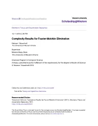 Complexity Results for Fourier-Motzkin Elimination