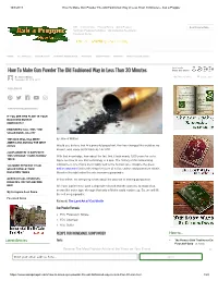 How to Make Gun Powder the Old Fashioned Way in Less Than 30 Minutes - Ask a Prepper