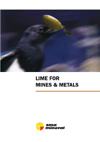 Lime for Mines & Metals