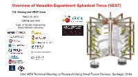Overview of Versatile Experiment Spherical Torus (VEST)