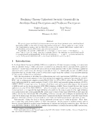 Realizing Chosen Ciphertext Security Generically in Attribute-Based Encryption and Predicate Encryption