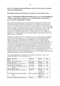 Review of Existing and Potential Ramsar Sites in UK Overseas Territories and Crown Dependencies