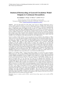 Statistical Downscaling of General Circulation Model Outputs to Catchment Streamflows